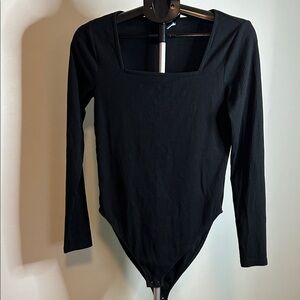 Old Navy Black Square Neck Bodysuit